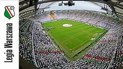 Legia - Śląsk Oprawa na cztery trybuny na wyjście piłkarzy (HD)