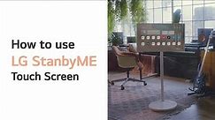 LG StanbyME : How to use StanbyME (Touchscreen) l LG