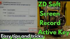 ZD Soft Screen Recorder 11.1.10 + Working Serial Key 2020 | Serial Key full version 100%working