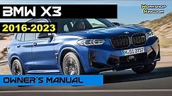 BMW X3 (2016-2023) Owner's Manual - How to DOWNLOAD the PDF in ENGLISH - Maintenance User Guide
