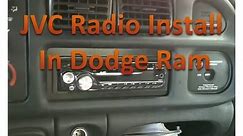 Installing a JVC radio Dodge Ram