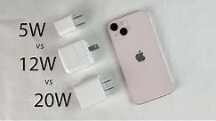 iPhone 13 Charge Test: 20W vs 12W vs 5W (Apple)