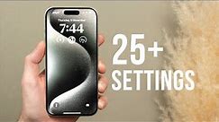 iPhone 15/15 Pro 25 Settings You NEED to Change Immediately!