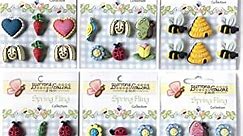 Buttons Galore and More Collection of Novelty 3D Embellishments Shank Buttons Based on Different Themes, Holidays, Seasons for DIY Crafts, Scrapbooking, Sewing, Cardmaking & Other Projects â€“ 36 Pcs
