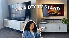 DIY IKEA HACK – Affordable DIY TV Stand using IKEA KALLAX Shelf! | West Elm Quinn Dupe on a Budget!