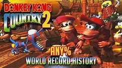 Donkey Kong Country 2 - Any% Speedrun World Record History