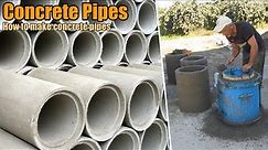 How to make concrete pipes in a very simple way | Cement Pipes Manufacturing Process