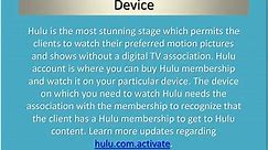 Easy Solution To Activate Hulu Device