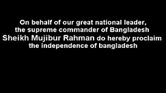 declaration of independence of Bangladesh-Original Speech by Ziaur Rahman