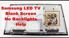 Samsung LED TV Blank Screen & No Backlights Basic Troubleshooting Help