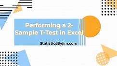 Performing a 2-sample t-test in Excel