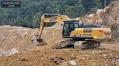Excavator SANY SY365H loading rock