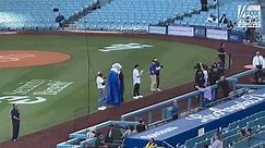 The Sisters of Perpetual Indulgence honored during a pregame Pride Night ceremony at Dodger Stadium
