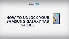 HOW TO UNLOCK Samsung Galaxy Tab S4 10.5