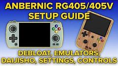 ANBERNIC RG405M/RG405V Ultimate Setup Guide - Debloat, Emulators, Daijisho, Controls and Settings