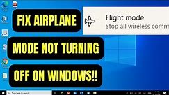 How To Turn Off Airplane Mode On Windows 11/10 [EASY FIX 2023]