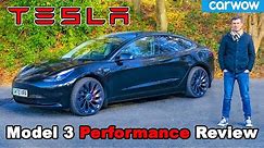 Tesla Model 3 Performance 2021 review: see how quick it is 0-60mph... And easy to drift!