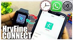 How To CONNECT Hryfine App To iPhone (12Hrs Time, Call Settings, WhatsApp, Dial Settings)