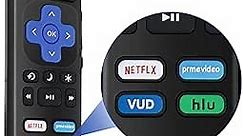 Universal Remote Replacement for Roku TV, for TCL Roku/for Hisense Roku/for Sharp Roku/for Onn Roku/for Insignia Roku,with Netflix/Prime Video/VUDU/hulu Shortcut Key