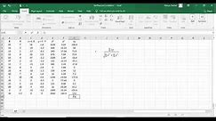 Karl Pearson's Correlation Coefficient - Step by Step Calculation - in Excel