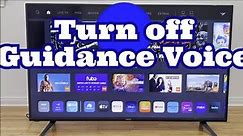 Vizio Smart TV: "Turn Off VOICE ASSISTANT/TALK BACK/Guidance Assistant feature on VizioTV