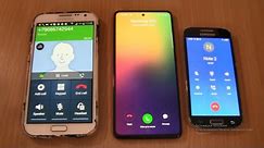 Oppo fake Samsung Galaxy A51 incoming call via Fake call+Samsung Note 2+S4 mini android 11