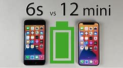 iPhone 12 Mini vs iPhone 6s Battery Life DRAIN Test