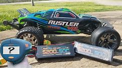 Traxxas Rustler vxl 2wd Top Speed, 2s vs 3s Lipo Speed Test, How Fast is the Rustler VXL?