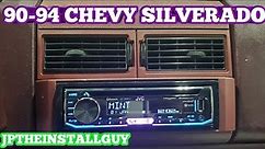 1990-1994 CHEVY SILVERADO radio removal and jvc cd player install
