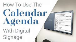 How to display the Calendar Agenda Integration on any TV or display