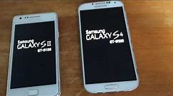 Samsung Galaxy S2 vs Samsung Galaxy S4 startup test