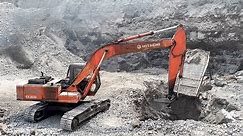 Hitachi EX200 Working Alone on Sand Quarry - Mining Works