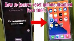 How to factory reset iphone disabled / Remove Apple ID / Unlocke iCloud / Bypass iCloud full method