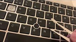 How to remove and re-attach a laptop Keyboard key with the retainer clip