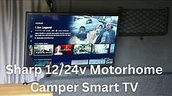 SHARP 24” Smart LED TV 12V/24V For Caravan, Motorhome