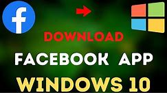 How To Install Facebook App In Laptop Windows 10 (2021)