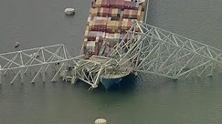 LIVE: Aerial look of Francis Scott Key bridge collapse in Baltimore