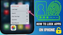 How to Lock apps in iPhone | ways to lock apps on iPhone | 2024