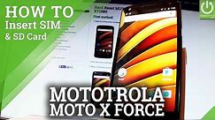 How to Insert SIM & SD in MOTOROLA Moto X Force - Set Up SIM & SD