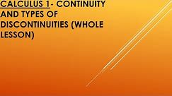 How To Ace Calculus 1: Understanding Continuity