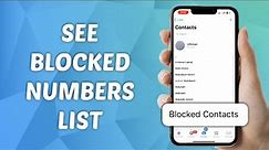 How to See Blocked Numbers on iPhone - Quick and Easy Guide