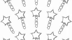 60Pcs Star Shaped Spring Snap Keychain Clip,Metal Swivel Clasp Snap Hook Key Ring with Chain Hanging Buckle with Open Jump Ring Connector for DIY Crafts Key Ring Making,Keychain Accessories