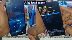 Samsung A20 hard reset | how to unlock a20 password pin code pattern without pc