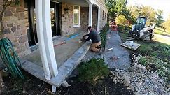 Installing pavers over existing concrete
