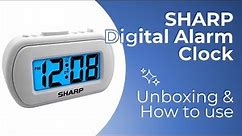 SHARP Digital Alarm Clock | Alarm clock sound | Instructions how to use digital alarm clock