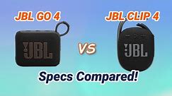 JBL GO 4 vs JBL CLIP 4 Specs Compared!