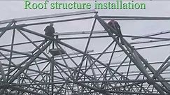 Bolt ball space frame building roof installation