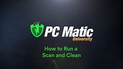 how to run a pc matic scan and clean : Advanced