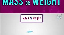 Mass & Weight For Kids | Mass or Weight | Gram & Kilogram, Litre & millilitre | Science #shorts