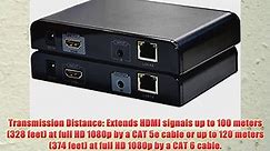 E-More? LKV373IR 1080P HDMI Extender 100-120 Meters With IR HDMI Extender Over Cat5e/Cat6 1080P
